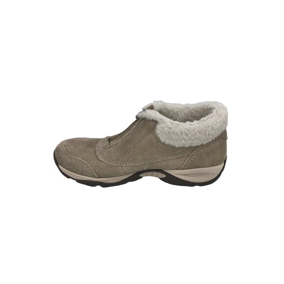 Easy Spirit Exclaim Booties 8.5 Narrow Light Taupe Color Suede w Faux Fur Lining - Picture 4 of 10